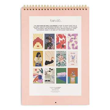 Ban.do Best Year Ever 2021 Wall Calendar with Stickers, Hanging Planner Covers January 2021 - December 2021, This Will Be Your Year