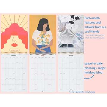 Ban.do Best Year Ever 2021 Wall Calendar with Stickers, Hanging Planner Covers January 2021 - December 2021, This Will Be Your Year