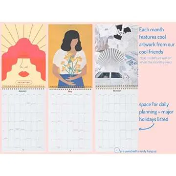 Ban.do 2021 Wall Calendar with Artwork & Stickers