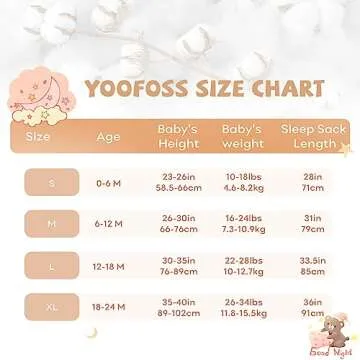 Yoofoss Baby Sleep Sack 12-18 Months Baby Wearable Blanket 100% Cotton 2-Way Zipper TOG 0.5 Toddler Sleeping Sack, Lightweight Sleep Sacks for Babies(Large)