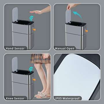 MOPUP Automatic Bathroom Trash Can | Smart Sensor Bin
