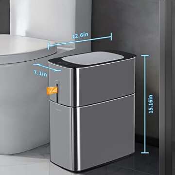 MOPUP Automatic Bathroom Trash Can | Smart Sensor Bin