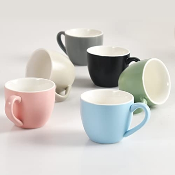homEdge Mini Porcelain Espresso Cup Set of 6 Multicolor