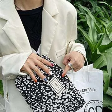 Stylish LYDZTION Leopard Print Makeup Bag for Travel