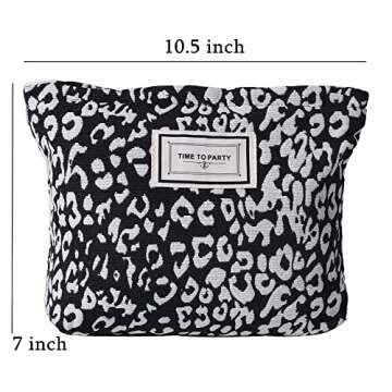 Stylish LYDZTION Leopard Print Makeup Bag for Travel