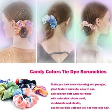 Stylish IVARYSS Velvet Scrunchies - 12 Colorful Hair Ties