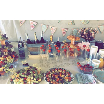 30 Disposable Champagne Flutes - 4.5 oz Gold Glitter Plastic Cups for Parties - Elegant Toasting Glasses - Perfect for Weddings, Engagements, Mimosa Bars, Thanksgiving, Christmas, New Year’s Eve