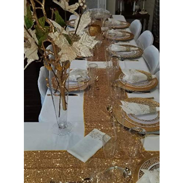 30 Disposable Champagne Flutes - 4.5 oz Gold Glitter Plastic Cups for Parties - Elegant Toasting Glasses - Perfect for Weddings, Engagements, Mimosa Bars, Thanksgiving, Christmas, New Year’s Eve