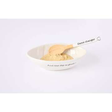 Mud Pie Football Dip Bowl and Spoon Sets (Dip is Good Bowl Set)