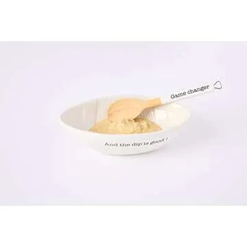 Mud Pie Football Dip Bowl and Spoon Sets (Dip is Good Bowl Set)