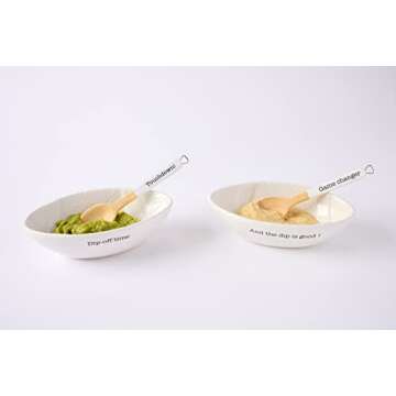 Mud Pie Football Dip Bowl and Spoon Sets (Dip is Good Bowl Set)