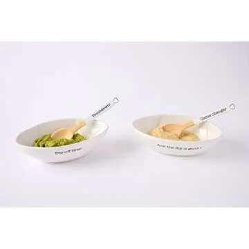 Mud Pie Football Dip Bowl and Spoon Sets (Dip is Good Bowl Set)