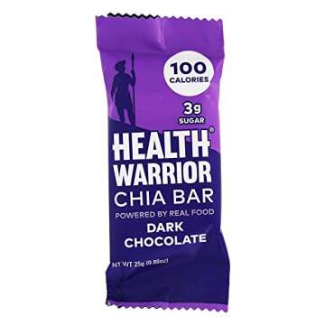 Health Warrior Chia Bars, Dark Chocolate, 15 Bars