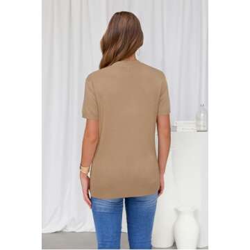 Arach&Cloz Womens Summer Pullover Sweaters for Casual Style