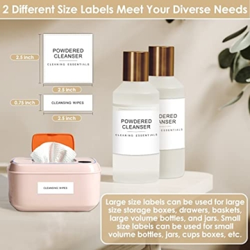 372 PCS Minimalist Bathroom Laundry Labels - Organize Effortlessly