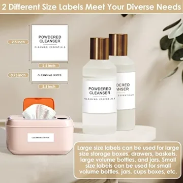 372 PCS Minimalist Bathroom Laundry Labels - Organize Effortlessly