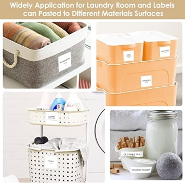 372 PCS Minimalist Bathroom Laundry Labels - Organize Effortlessly
