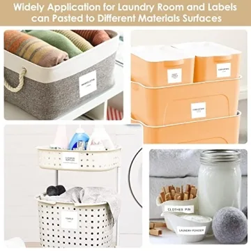 372 PCS Minimalist Bathroom Laundry Labels - Organize Effortlessly