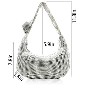 Rumdin Rhinestone Evening Purse for Women Stylish Clutch