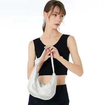 Rumdin Rhinestone Evening Purse for Women Stylish Clutch