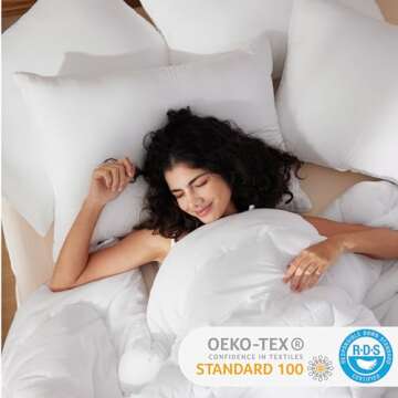 Bedsure Soft Pillows Queen Size Set of 4 - Hotel Quality Queen Size Bed Pillows 4 Pack for Sleeping, Soft and Supportive Filling for Side, Back Sleepers (19"x28")