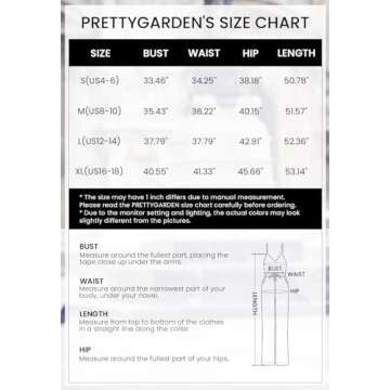 PRETTYGARDEN Women's Summer Casual Jumpsuits Wrap V Neck Sleeveless One Piece Pants Romper with Pockets