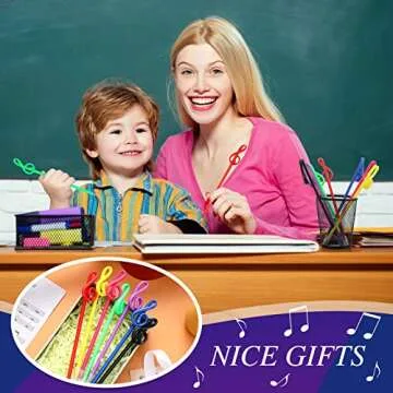 Lincia 100 Pcs Musical Note Ballpoint Pens Music Ballpoint Pens Novelty Musical Gifts Decorative Music Party Favors Piano Teacher Gift for Artists Office Supplies(Mixed Colors)