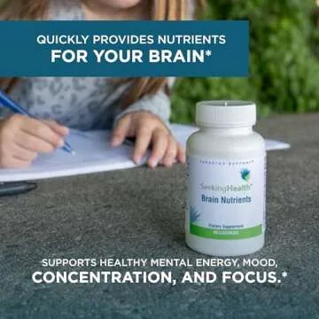 Seeking Health Brain Nutrients, Brain Fog and Memory Support, Cognitive Function and Energy Support, Focus and Concentration Supplement (60 lozenges)