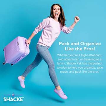 Shacke 6 Set Packing Cubes for Travel Lightweight Luggage Organizer (Cream)