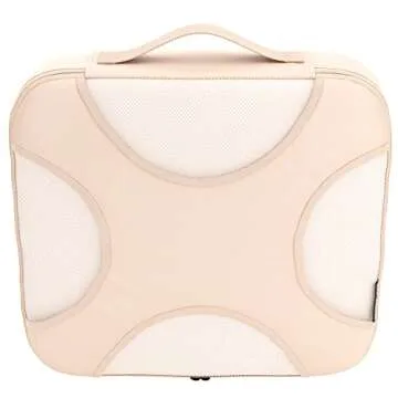 Shacke 6 Set Packing Cubes for Travel Lightweight Luggage Organizer (Cream)