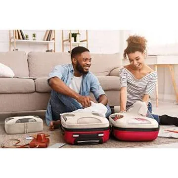 Shacke 6 Set Packing Cubes for Travel Lightweight Luggage Organizer (Cream)