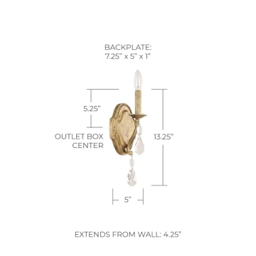 Capital Lighting Blakely K9 Crystal Wall Sconce 60 Watt