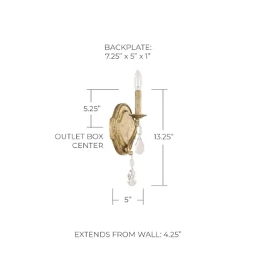 Capital Lighting Blakely K9 Crystal Wall Sconce 60 Watt