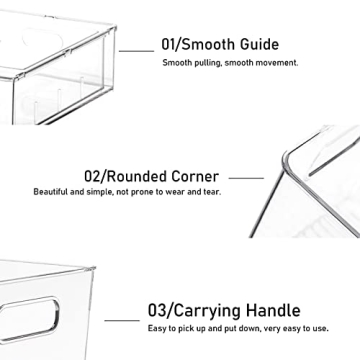 Fridge Organizer Drawer Set for Efficient Kitchen Storage