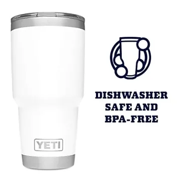 YETI Rambler 30 oz Stainless Steel Vacuum Insulated Tumbler w/MagSlider Lid, White