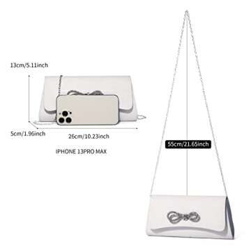 Labair Women's Evening Bag – Elegant Sparkly Bow Clutch Purse