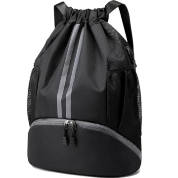 Hoedia Sports Drawstring Backpack with Waterproof Pocket