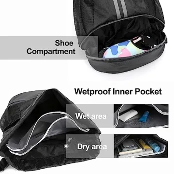 Hoedia Sports Drawstring Backpack with Waterproof Pocket