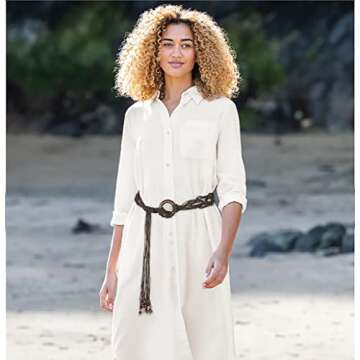 Suyi Boho Braid Belt for Women - Adjustable Stylish Bohemian Waistwear