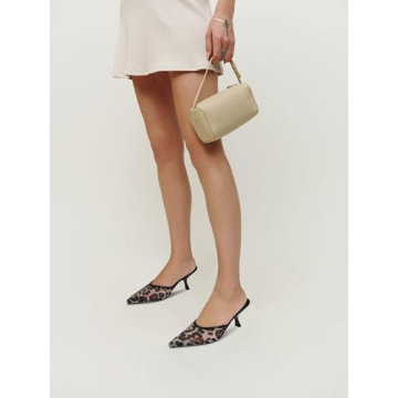 ZJGZF Leopard Mesh Kitten Heels for Women Stylish Comfort