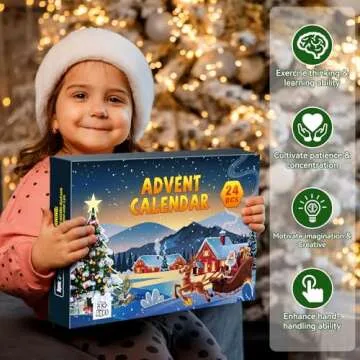 Advent Calendar 2024 Brain Teaser Puzzles for Adults Teens Kids, 24 Pcs Metal & Wood Puzzle Christmas Countdown Calendar with Fun Challenges Toys Game, Xmas Gifts for Boys Girls Teens Adults