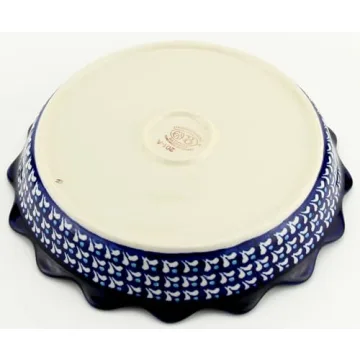 Classic Polish Pottery Quiche Dish 9.75 Inch