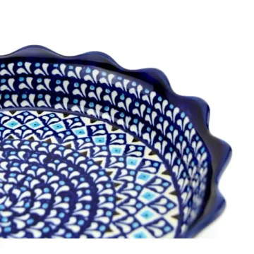 Classic Polish Pottery Quiche Dish 9.75 Inch