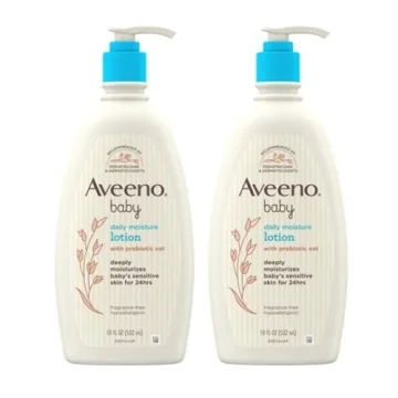 Aveeno Baby Moisture Lotion Twin Pack – Hypoallergenic & Fragrance-Free for Sensitive Skin