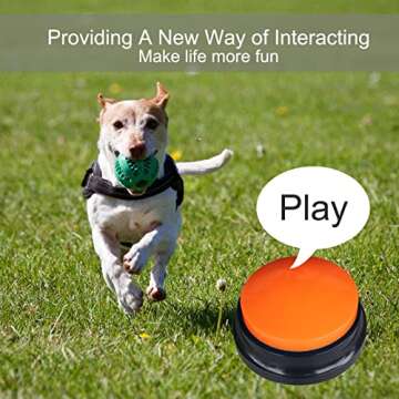FRQNTKPA 8 Color Voice Recording Button, Dog Buttons for Communication Pet Training Buzzer, 30 Second Record & Playback, Funny Gift for Study Office Home - 8 Color Packs