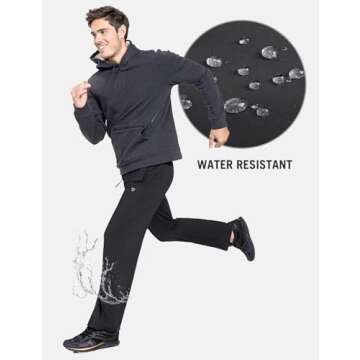 BALEAF Men's Fleece Lined Pants for Winter Workouts