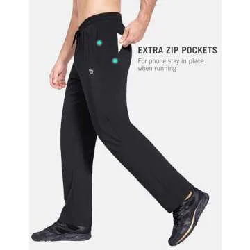 BALEAF Men's Fleece Lined Pants for Winter Workouts