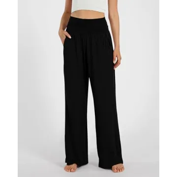 ODODOS Women's Wide Leg Lounge Pants with Pockets