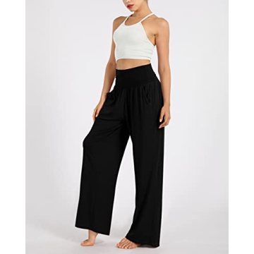 ODODOS Women's Wide Leg Lounge Pants with Pockets