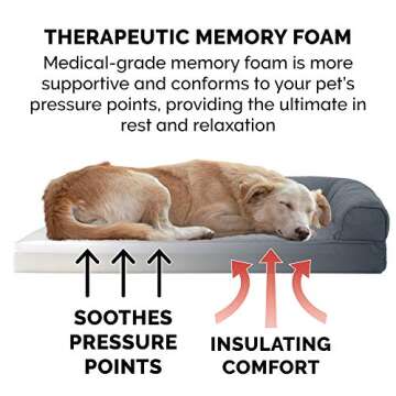 Furhaven Large Memory Foam Dog Bed with Washable Cover